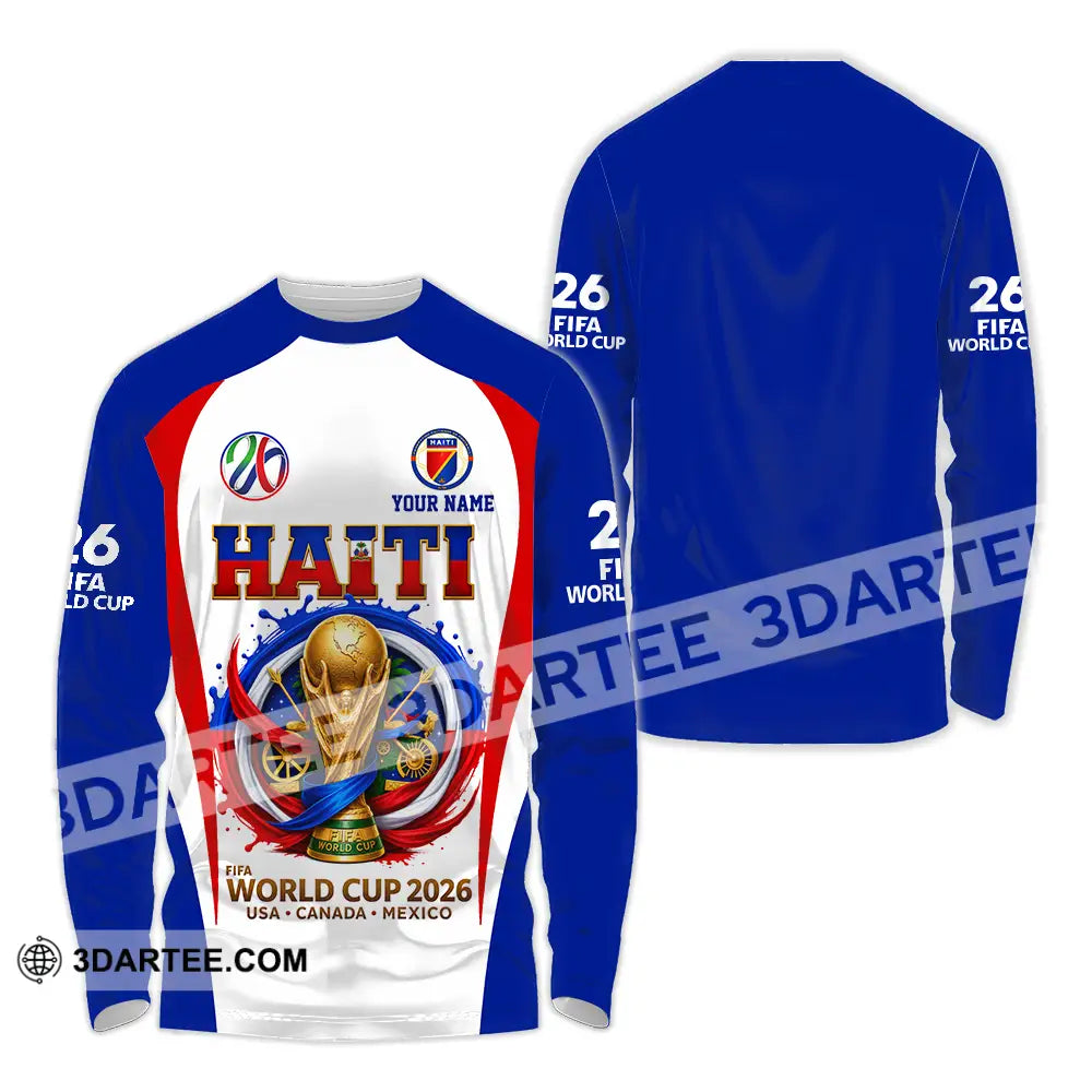 Unisex Shirt - Custom Haiti World Cup 2026 Shirt - Long Sleeve Shirt / S - T-shirt