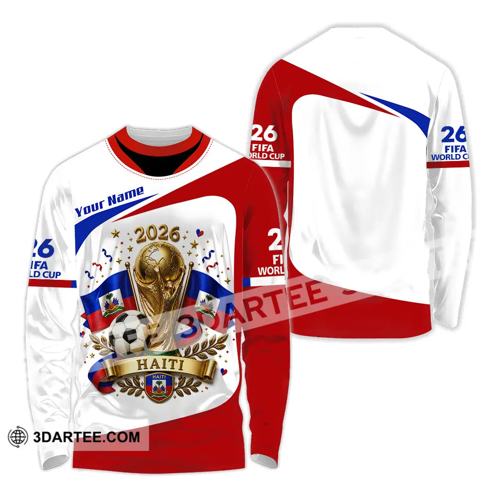 Unisex Shirt - Custom Haiti World Cup 2026 Shirt - Long Sleeve Shirt / S - T-shirt