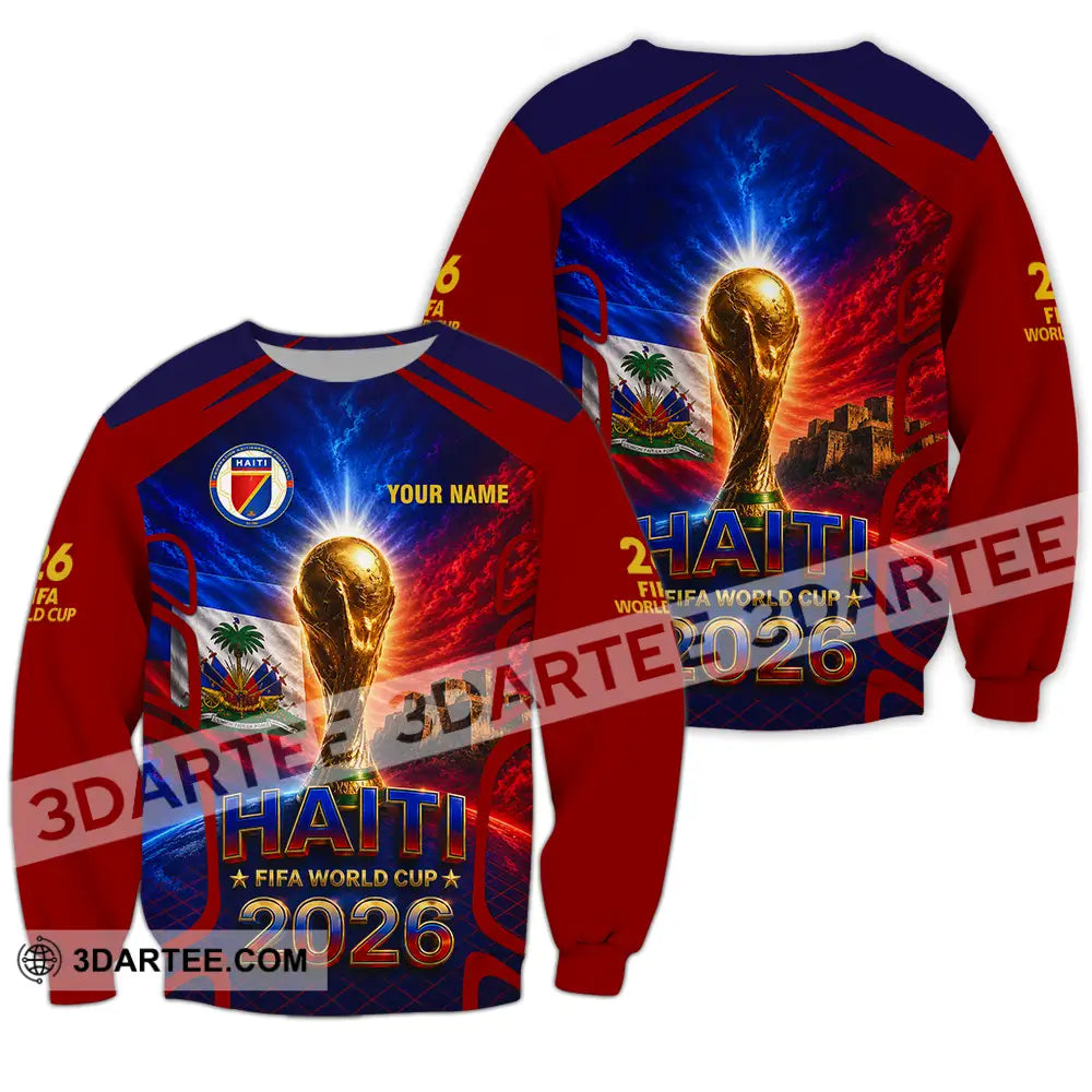 Unisex Shirt - Custom Haiti World Cup 2026 Shirt - Long Sleeve / S - T-shirt
