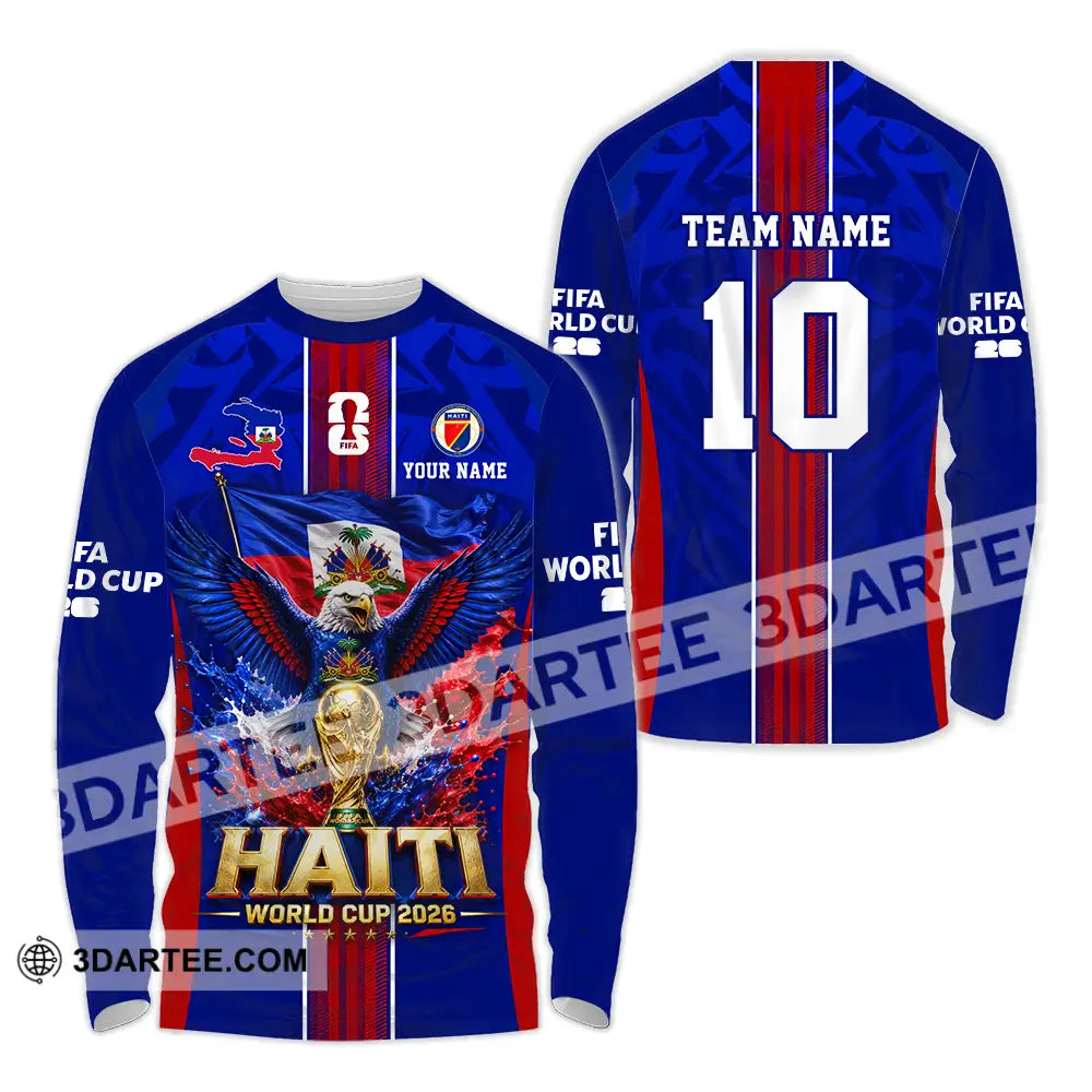 Unisex Shirt - Custom Haiti World Cup 2026 Shirt - Long Sleeve Shirt / S - T-shirt