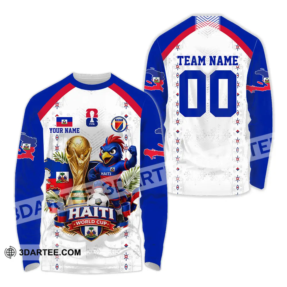 Unisex Shirt - Custom Haiti World Cup 2026 Shirt - Long Sleeve Shirt / S - T-shirt