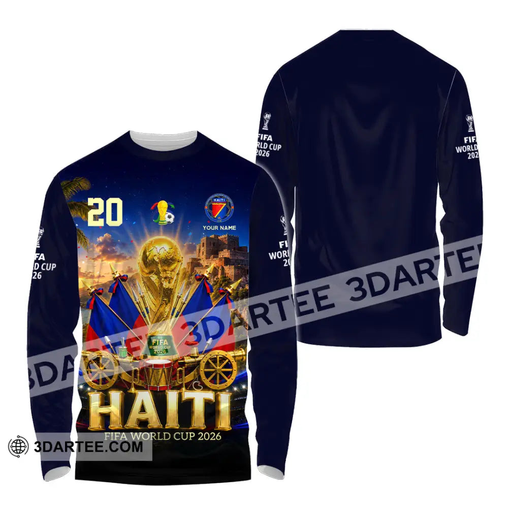 Unisex Shirt - Custom Haiti World Cup 2026 Shirt - Long Sleeve Shirt / S - T-shirt