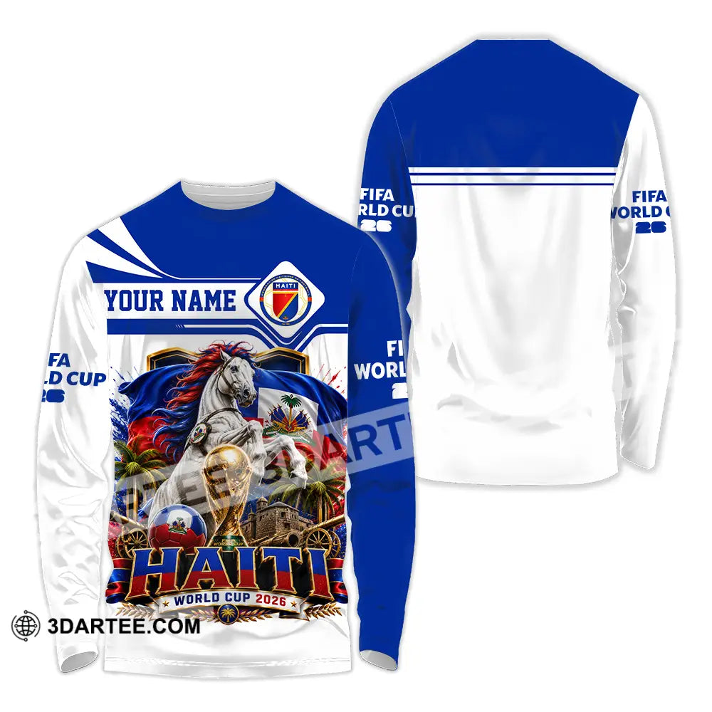 Unisex Shirt - Custom Haiti World Cup 2026 Shirt - Long Sleeve Shirt / S - T-shirt