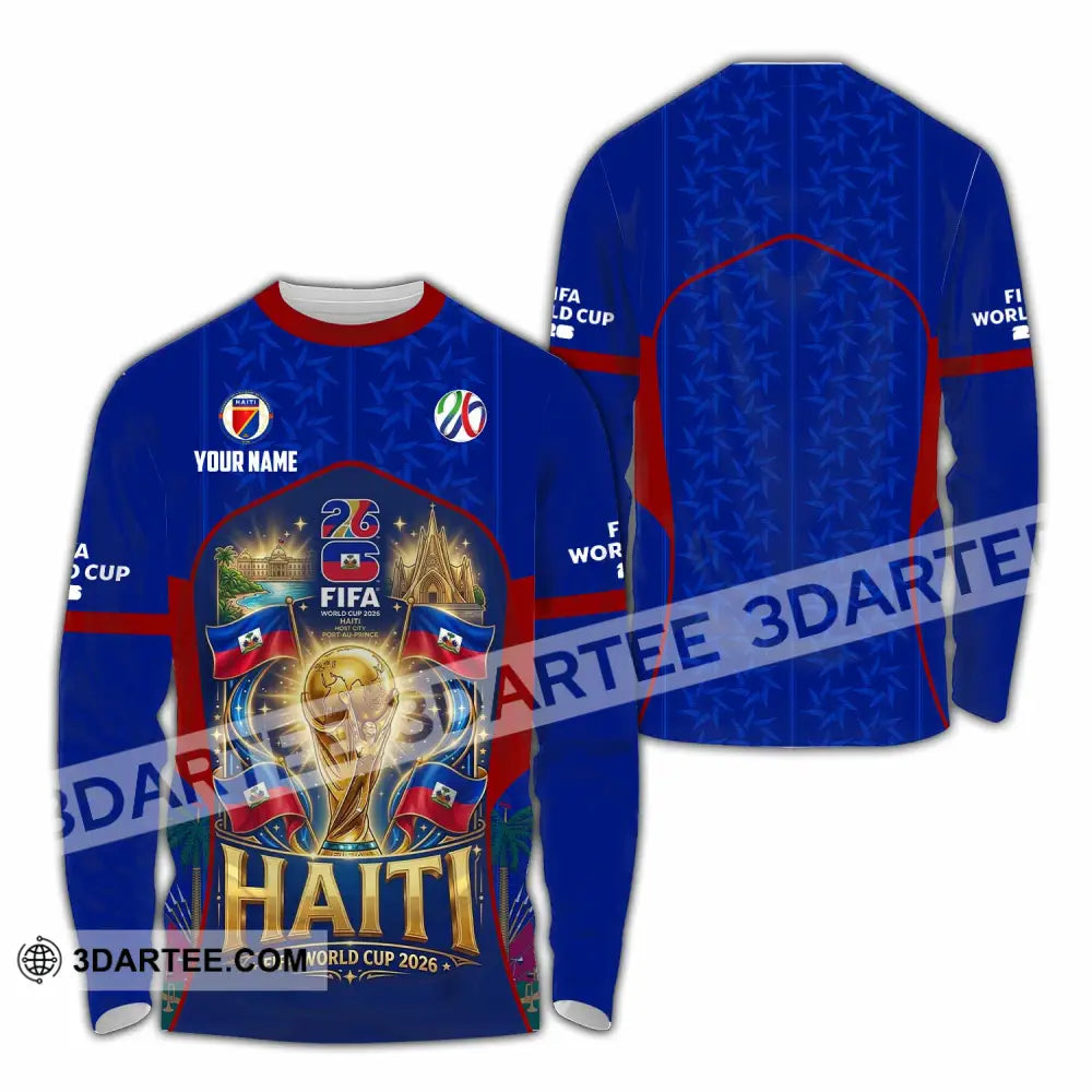 Unisex Shirt - Custom Haiti World Cup 2026 Shirt - Long Sleeve Shirt / S - T-shirt