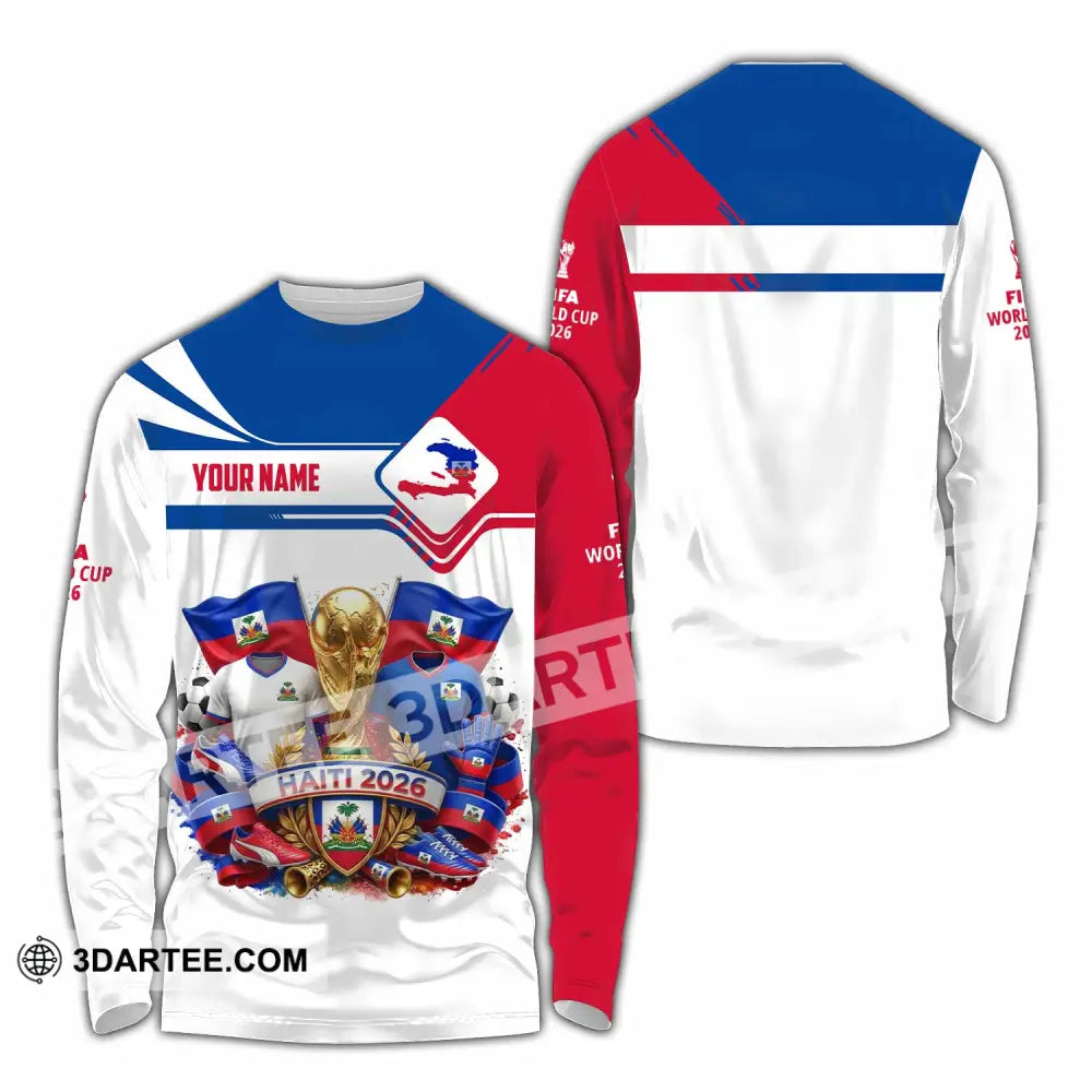 Unisex Shirt - Custom Haiti World Cup 2026 Shirt - Long Sleeve Shirt / S - T-shirt