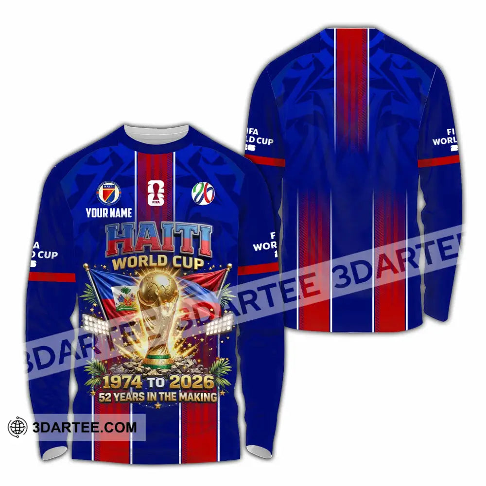 Unisex Shirt - Custom Haiti World Cup 2026 Shirt - Long Sleeve Shirt / S - T-shirt