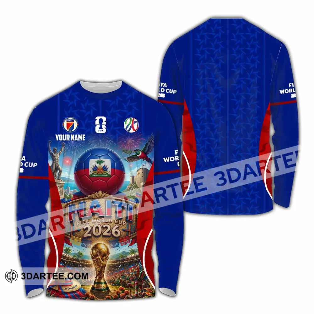 Unisex Shirt - Custom Haiti World Cup 2026 Shirt - Long Sleeve Shirt / S - T-shirt