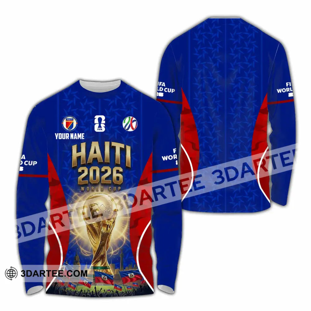 Unisex Shirt - Custom Haiti World Cup 2026 Shirt - Long Sleeve Shirt / S - T-shirt
