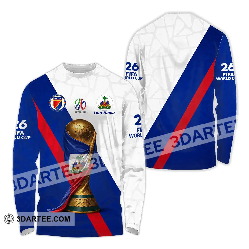 Unisex Shirt - Custom Haiti World Cup 2026 Shirt - Long Sleeve Shirt / S - T-shirt