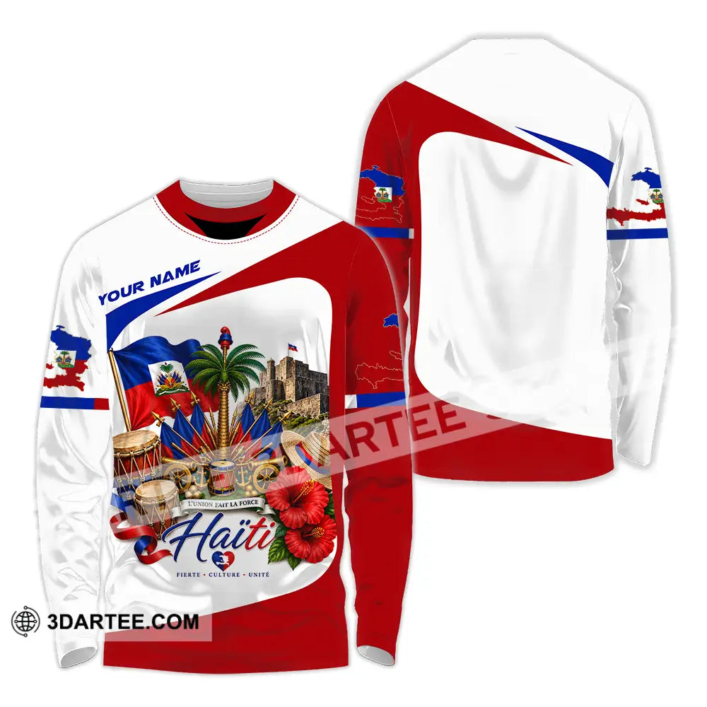 Unisex Shirt - Custom Haiti Shirt - Long Sleeve Shirt / S - T-shirt