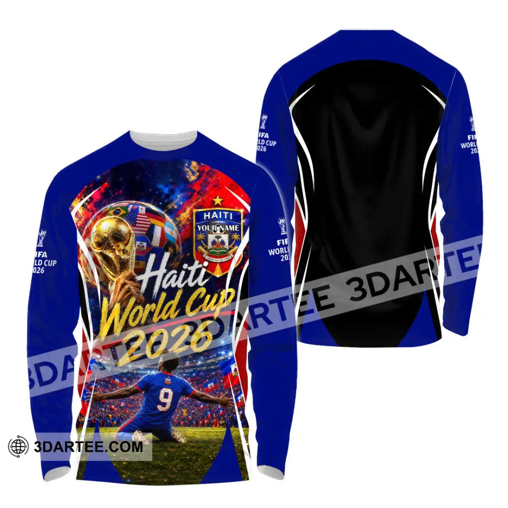 Unisex Shirt - Custom Haiti World Cup 2026 Shirt - Long Sleeve Shirt / S - T-shirt