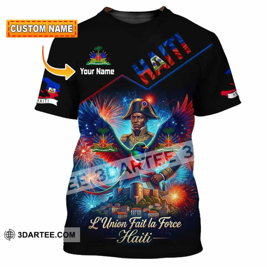 Unisex Shirt - Custom Haiti L’Union Fait La Force Shirt - T-shirt