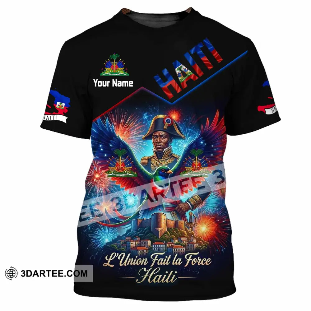 Unisex Shirt - Custom Haiti L’Union Fait La Force Shirt - T-Shirt / S - T-shirt