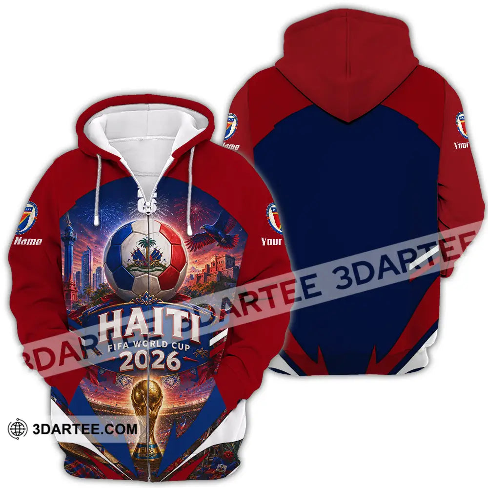 Unisex Shirt - Custom Haiti World Cup 2026 Shirt - Zipper Hoodie / S - T-shirt