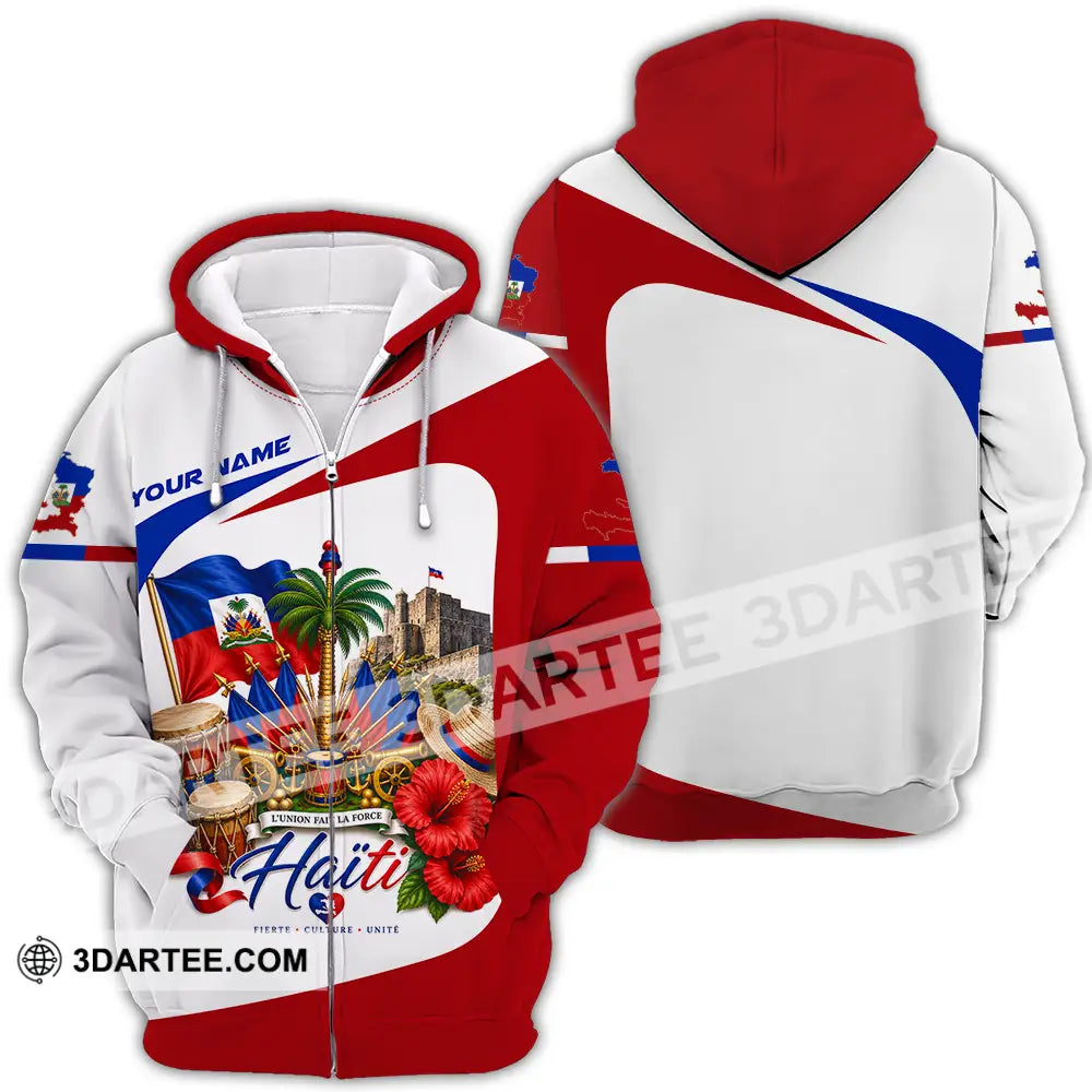 Unisex Shirt - Custom Haiti Shirt - Zipper Hoodie / S - T-shirt