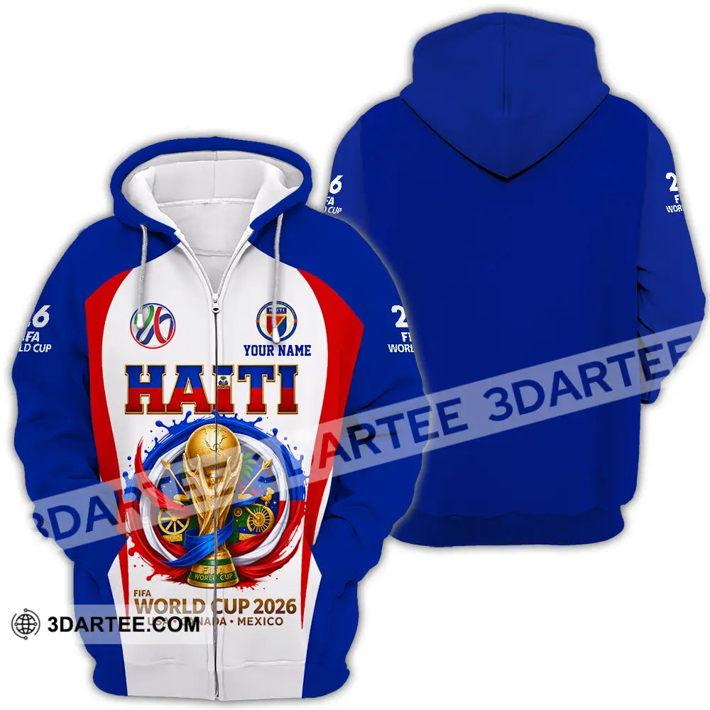 Unisex Shirt - Custom Haiti World Cup 2026 Shirt - Zipper Hoodie / S - T-shirt