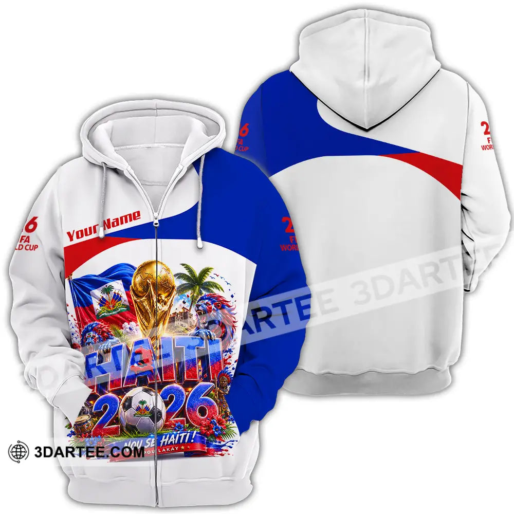 Unisex Shirt - Custom Haiti World Cup 2026 Shirt - Zipper Hoodie / S - T-shirt