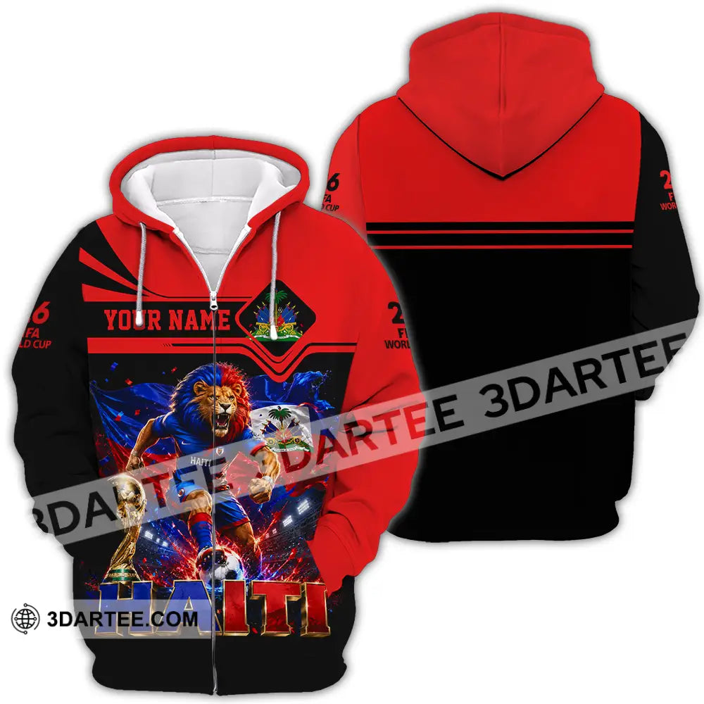 Unisex Shirt - Custom Haiti World Cup 2026 Shirt - Zipper Hoodie / S - T-shirt