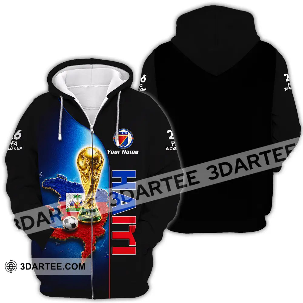 Unisex Shirt - Custom Haiti World Cup 2026 Shirt - Zipper Hoodie / S - T-shirt