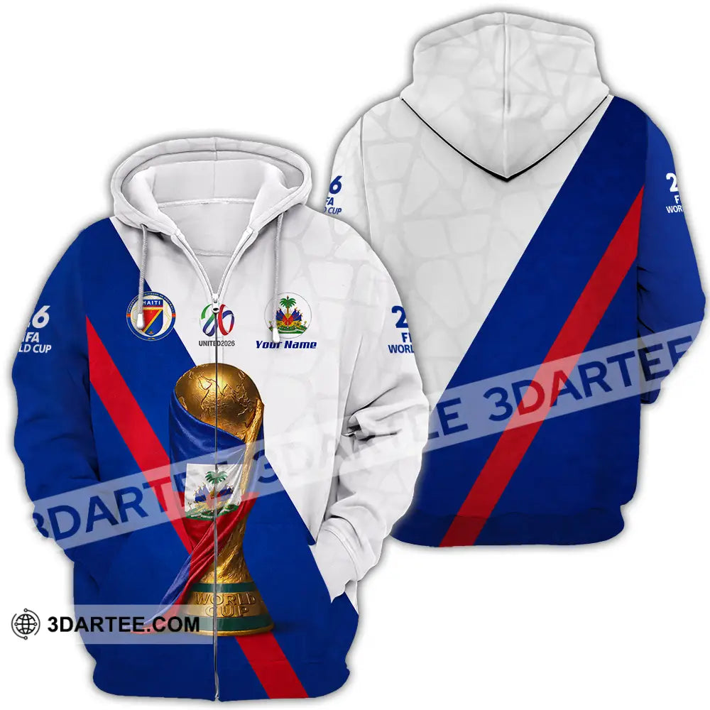 Unisex Shirt - Custom Haiti World Cup 2026 Shirt - Zipper Hoodie / S - T-shirt