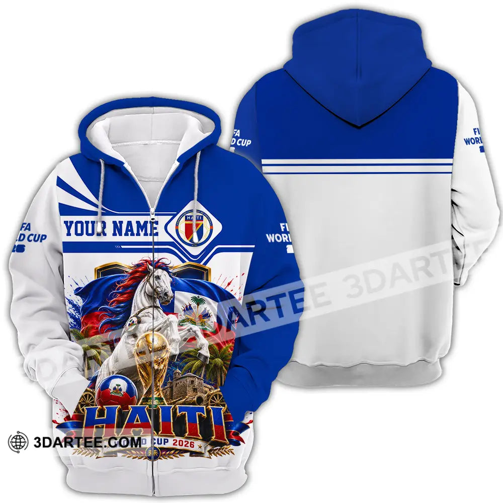 Unisex Shirt - Custom Haiti World Cup 2026 Shirt - Zipper Hoodie / S - T-shirt