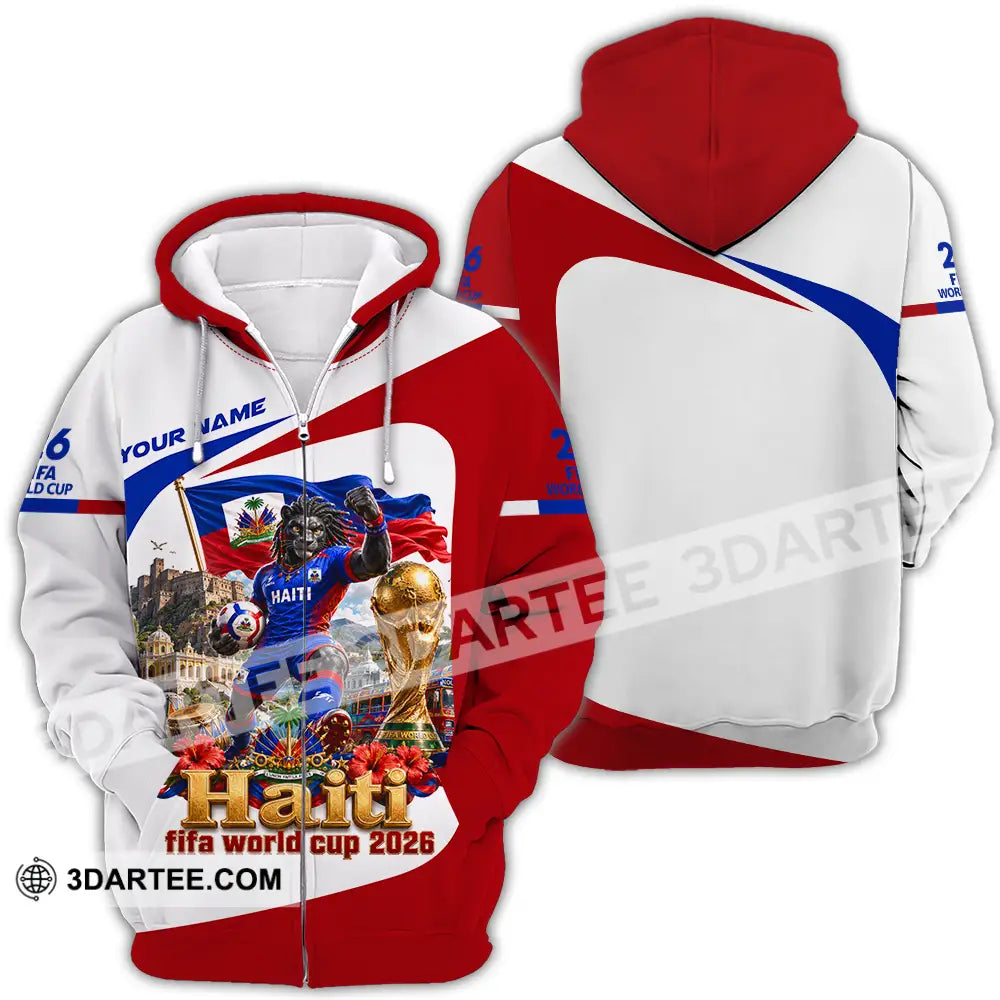 Unisex Shirt - Custom Haiti World Cup 2026 Shirt - Zipper Hoodie / S - T-shirt