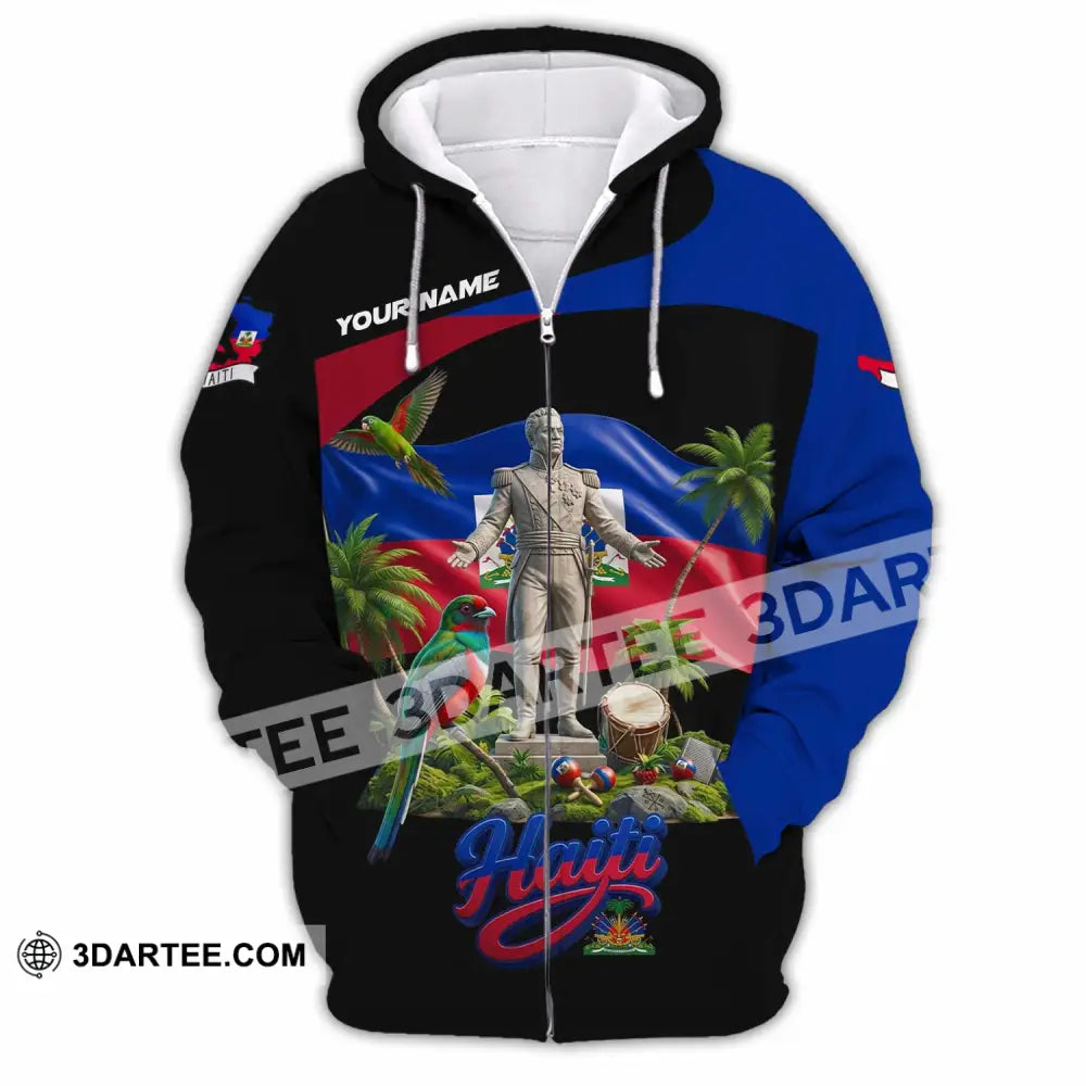 Unisex Shirt - Custom Haiti Shirt - Zipper Hoodie / S - T-shirt