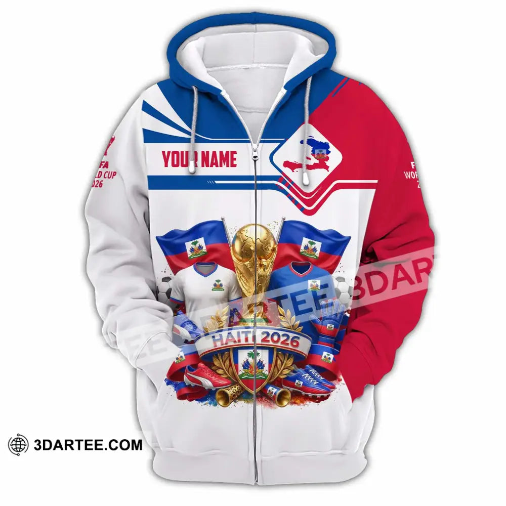 Unisex Shirt - Custom Haiti World Cup 2026 Shirt - Zipper Hoodie / S - T-shirt