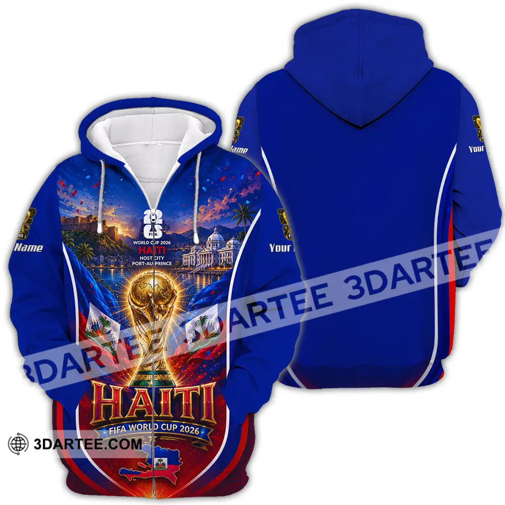 Unisex Shirt - Custom Haiti World Cup 2026 Shirt - Zipper Hoodie / S - T-shirt