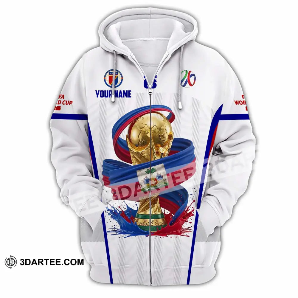 Unisex Shirt - Custom Haiti World Cup 2026 Shirt - Zipper Hoodie / S - T-shirt