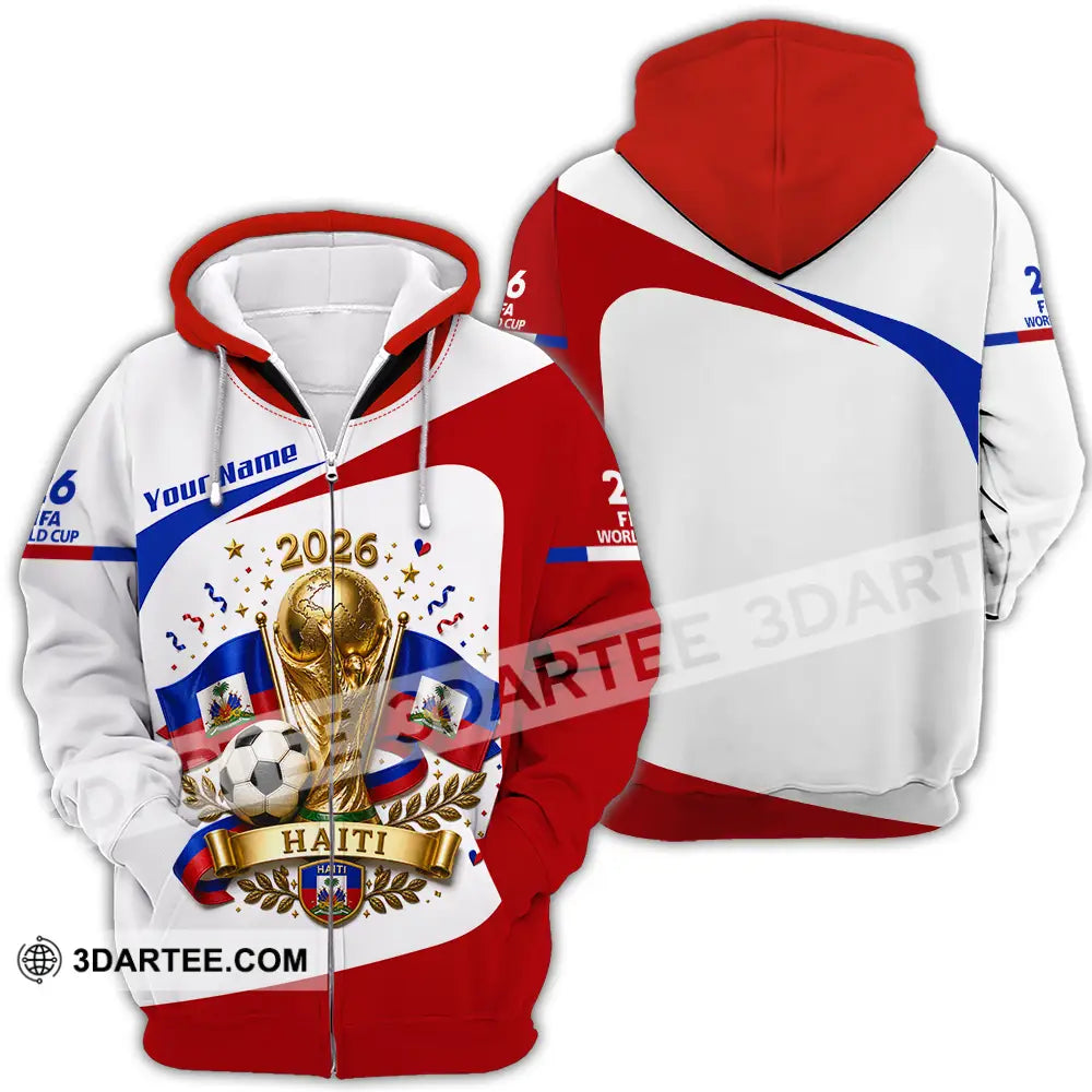 Unisex Shirt - Custom Haiti World Cup 2026 Shirt - Zipper Hoodie / S - T-shirt