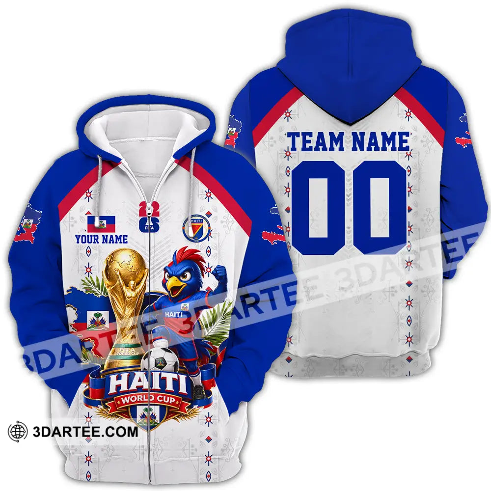 Unisex Shirt - Custom Haiti World Cup 2026 Shirt - Zipper Hoodie / S - T-shirt