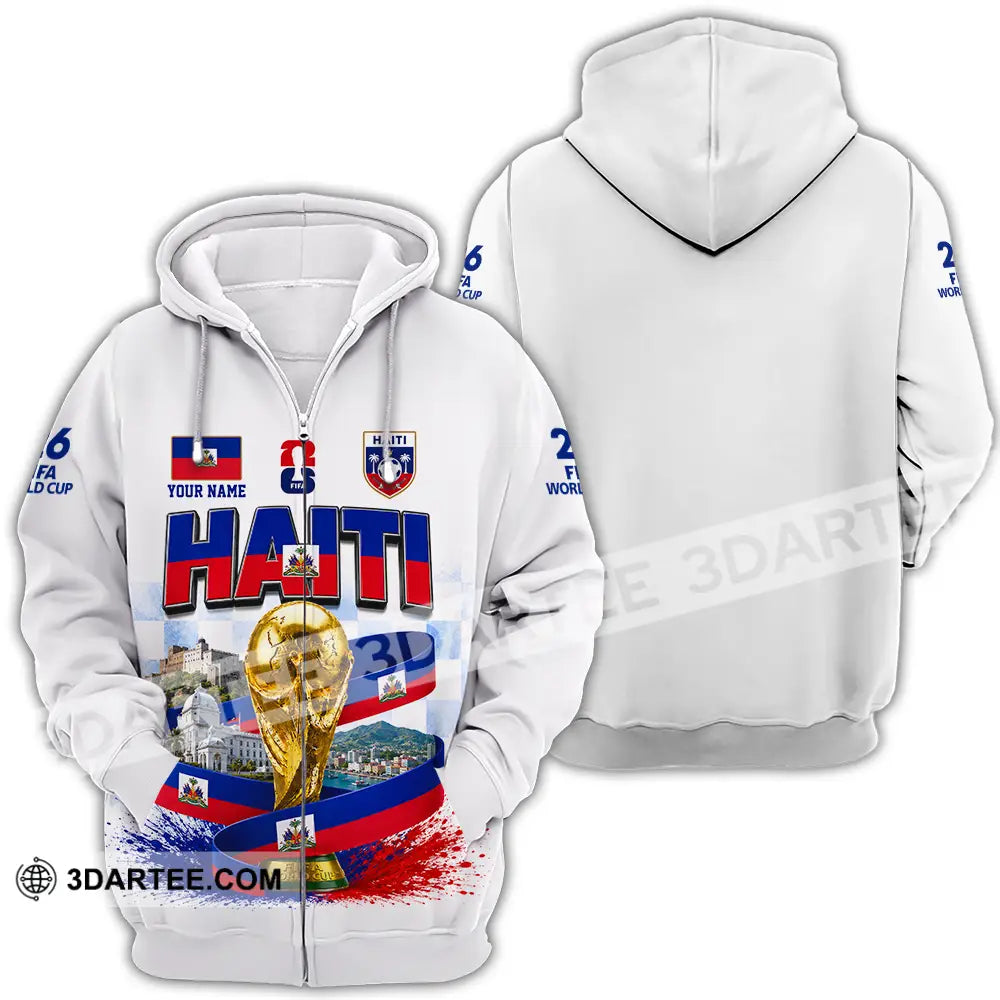 Unisex Shirt - Custom Haiti World Cup 2026 Shirt - Zipper Hoodie / S - T-shirt