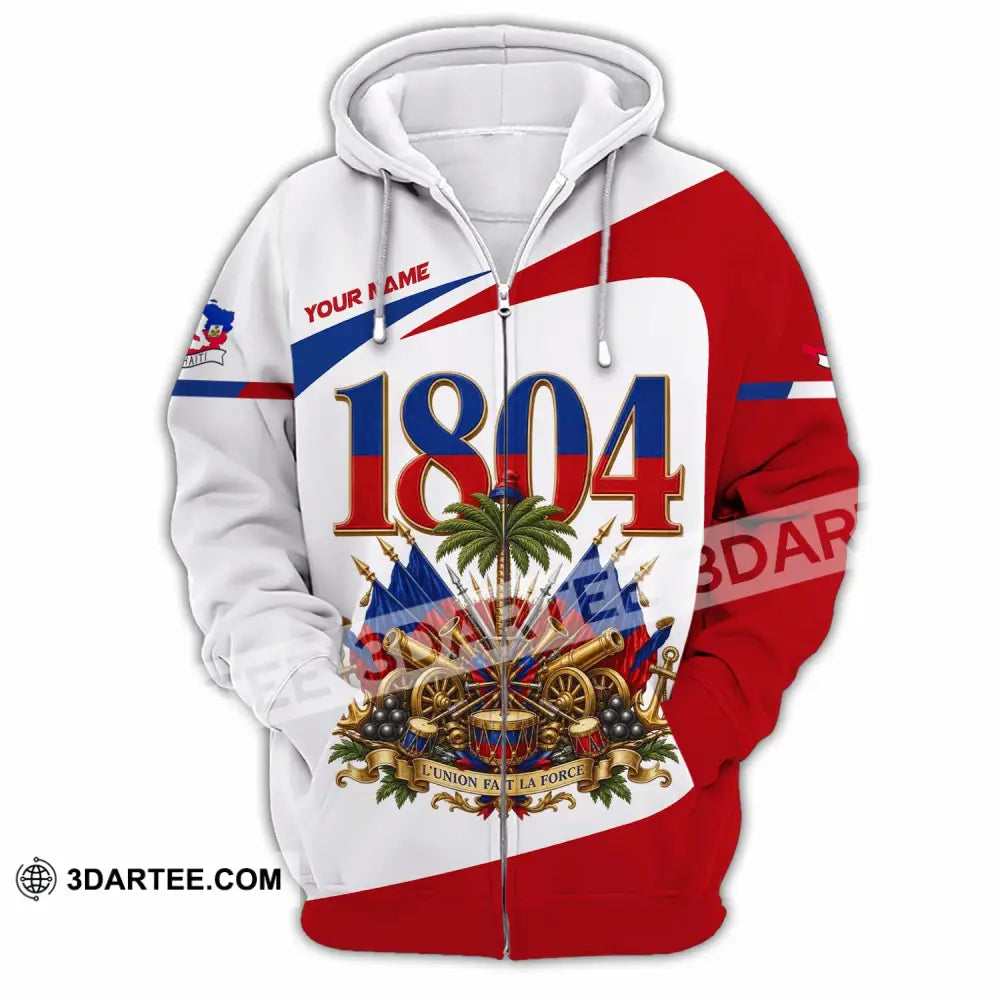 Unisex Shirt - Custom Haiti Shirt - Zipper Hoodie / S - T-shirt