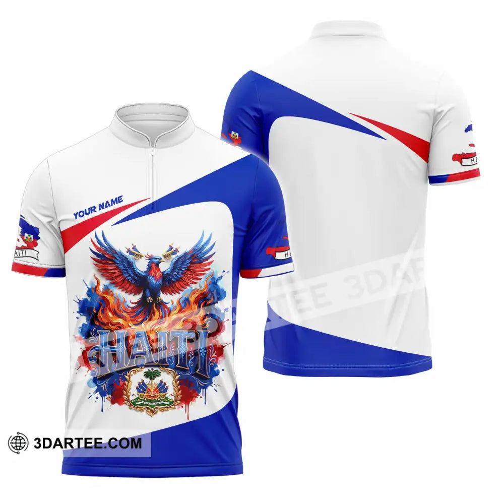 Unisex Shirt - Custom Haiti Shirt - Zipper Polo Shirt / S - T-shirt