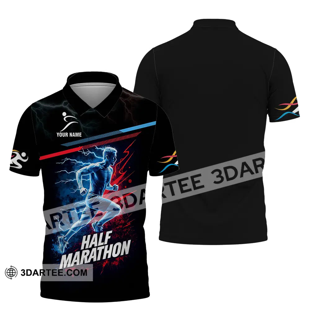Unisex Shirt - Custom Half Marathon 3D Shirt Polo Shirt / S T-shirt