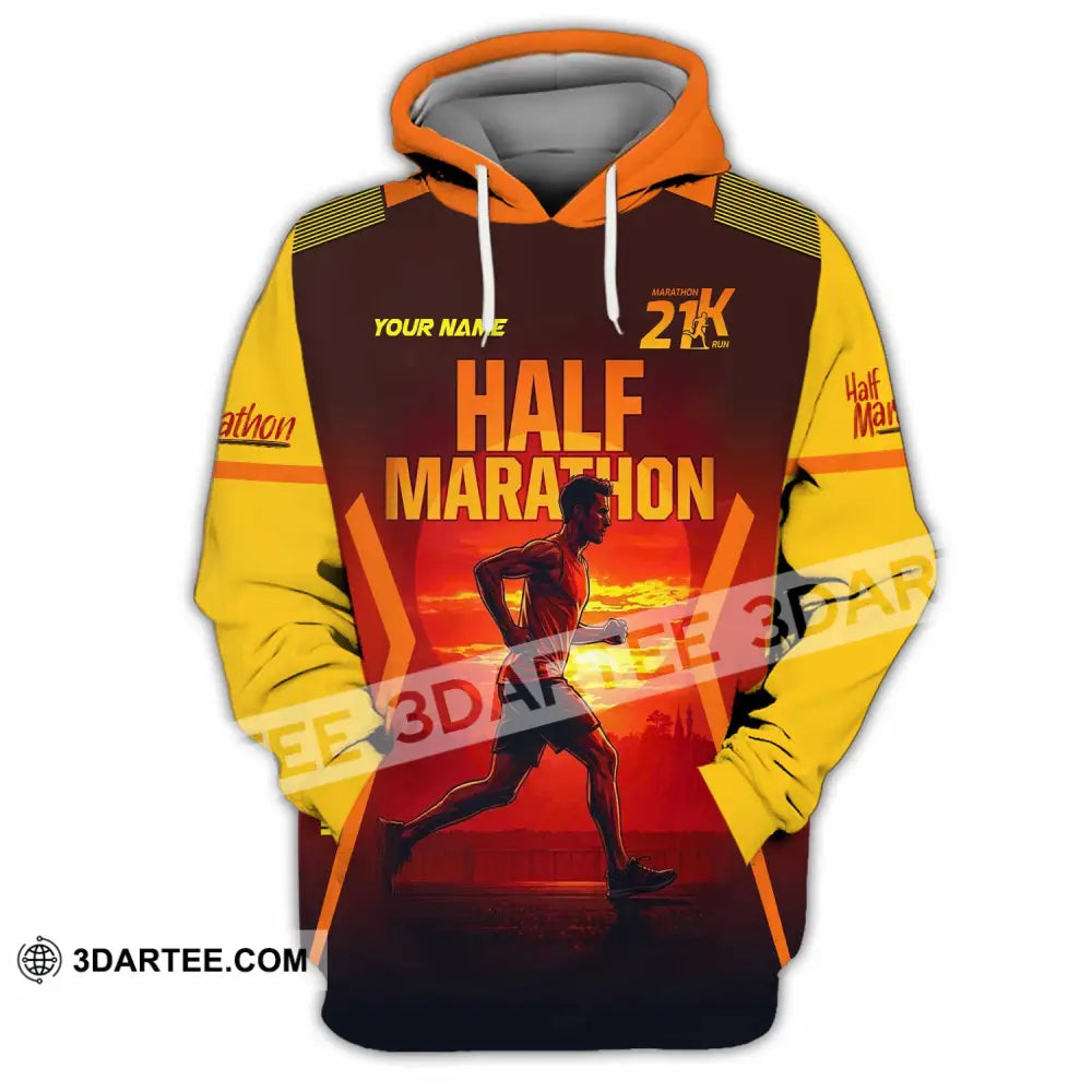 Unisex Shirt - Custom Half Marathon Run 3D Shirt Hoodie / S T-shirt