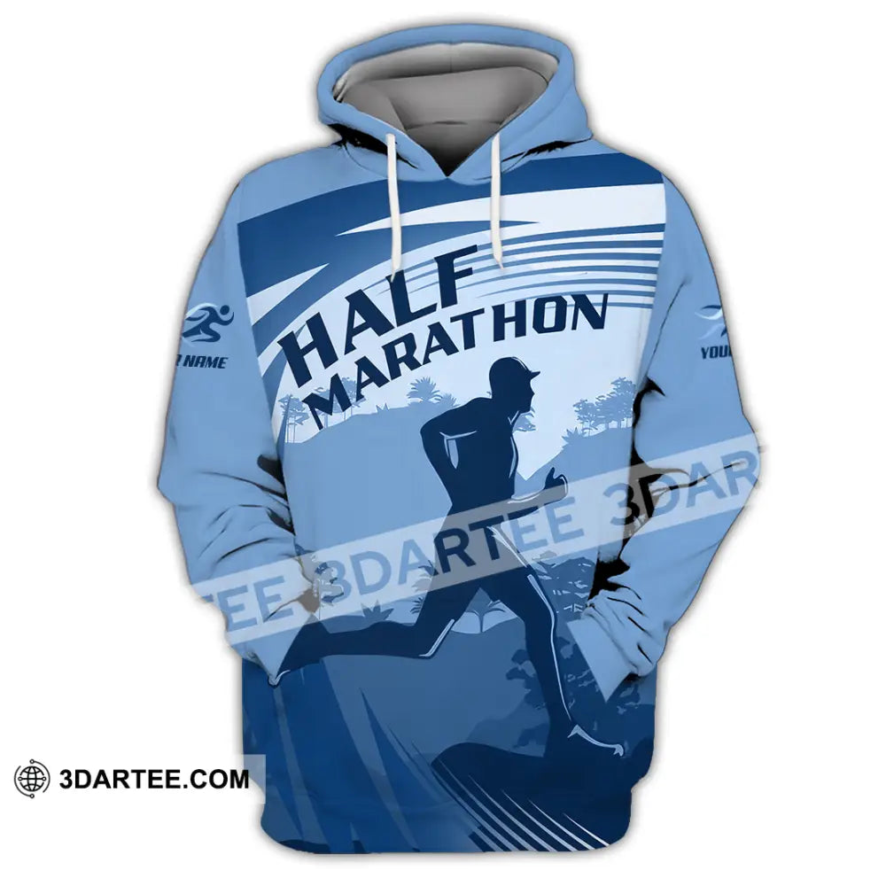 Unisex Shirt - Custom Half Marathon Run 3D Shirt Hoodie / S T-shirt