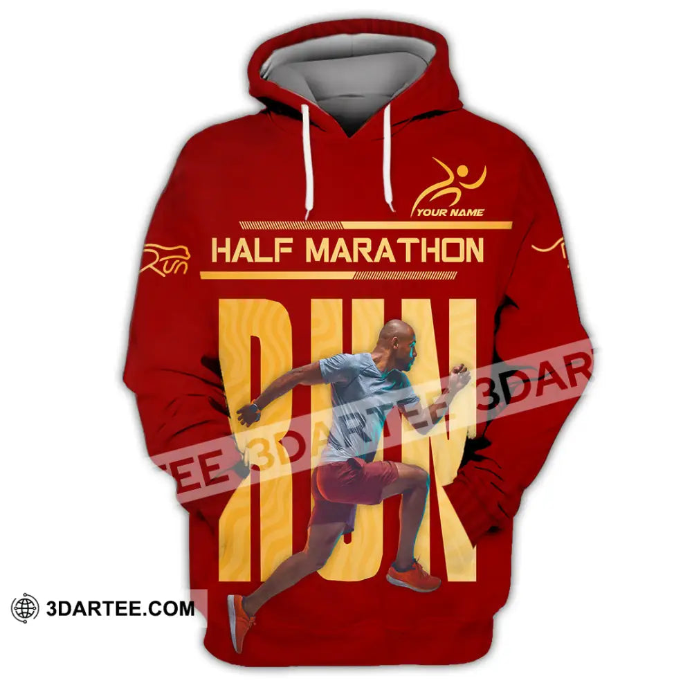 Unisex Shirt - Custom Half Marathon Run 3D Shirt Hoodie / S T-shirt