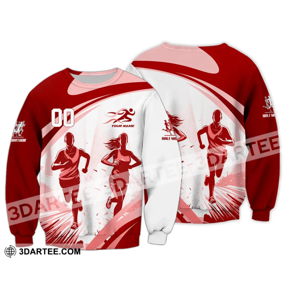 Unisex Shirt - Custom Half Marathon Run 3D Shirt Long Sleeve / S T-shirt