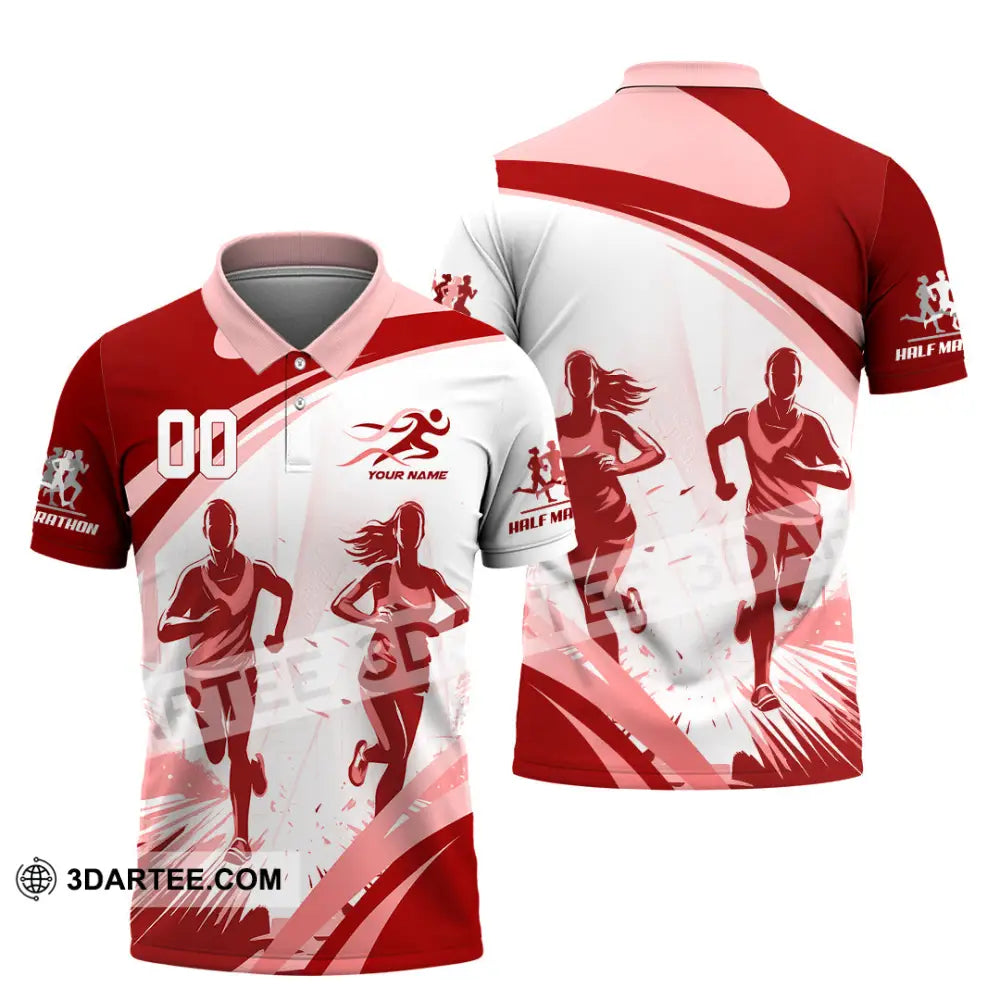 Unisex Shirt - Custom Half Marathon Run 3D Shirt Polo Shirt / S T-shirt