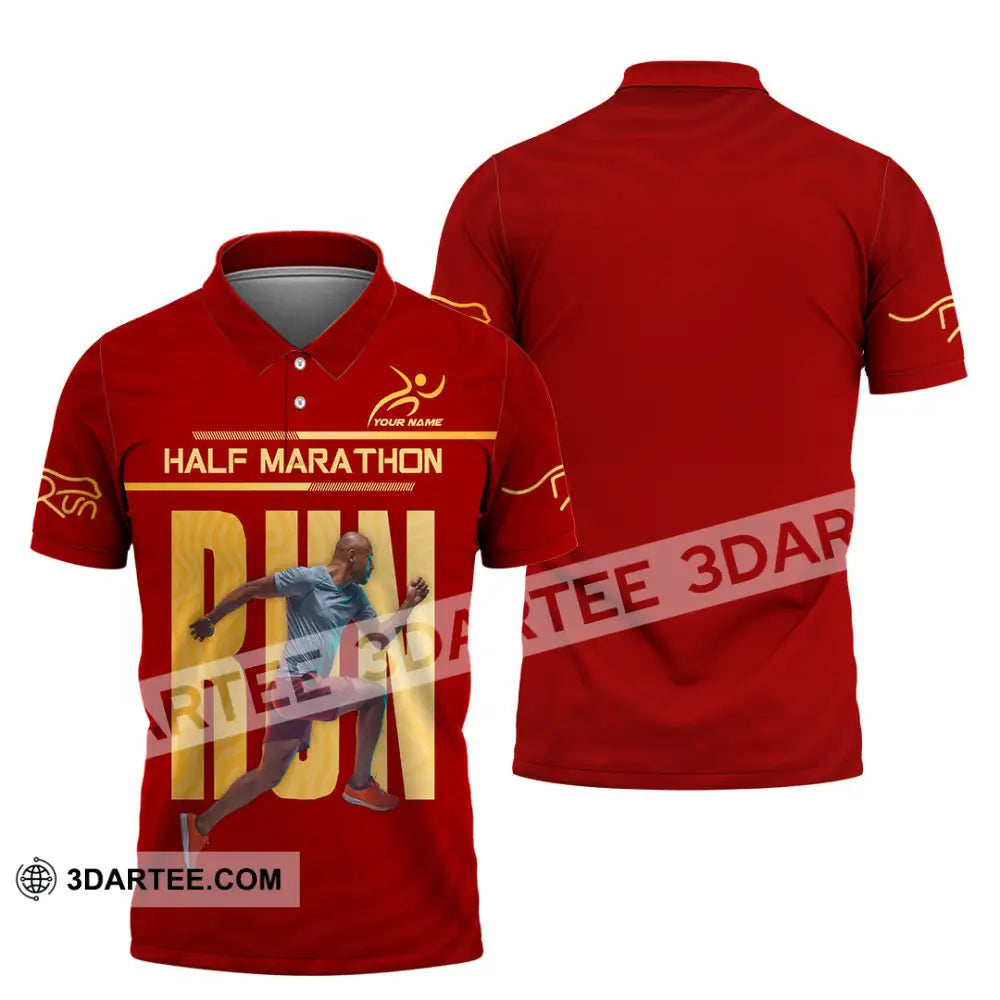 Unisex Shirt - Custom Half Marathon Run 3D Shirt Polo Shirt / S T-shirt