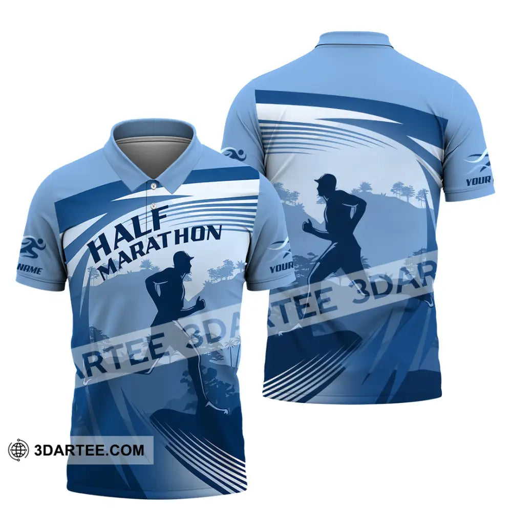 Unisex Shirt - Custom Half Marathon Run 3D Shirt Polo Shirt / S T-shirt