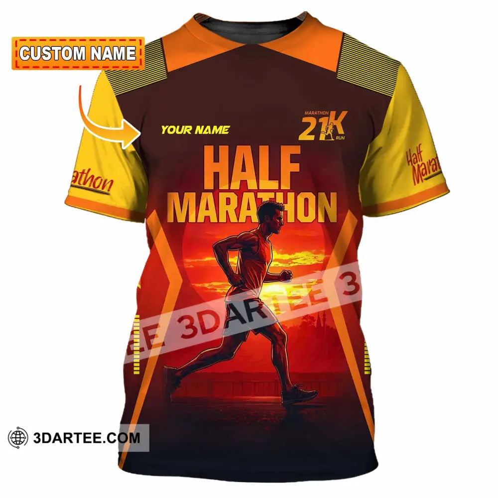 Unisex Shirt - Custom Half Marathon Run 3D Shirt T-shirt
