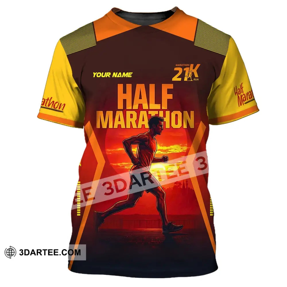 Unisex Shirt - Custom Half Marathon Run 3D Shirt T-Shirt / S T-shirt