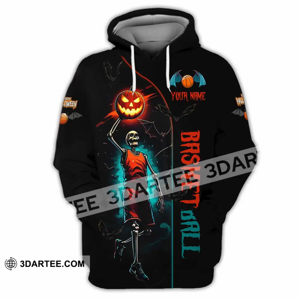 Unisex Shirt Custom Halloween Basketball Sport Shirt Hoodie / S T shirt