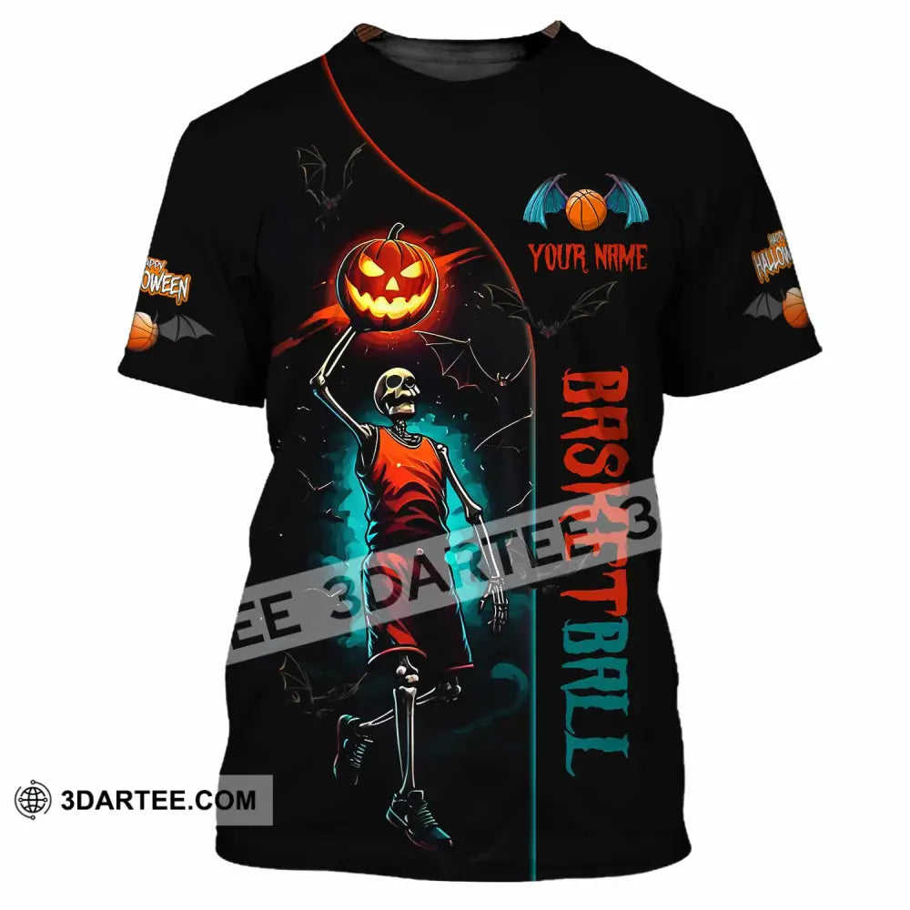 Unisex Shirt Custom Halloween Basketball Sport Shirt T Shirt / S T shirt