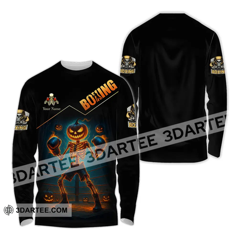 Unisex Shirt - Custom Halloween Boxing Lover Sport Shirt Long Sleeve Shirt / S T-shirt