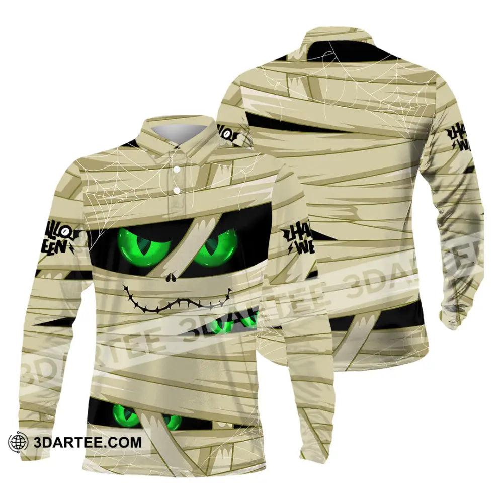 Unisex Shirt - Custom Halloween Design Shirt Long Sleeve Polo / S T-shirt