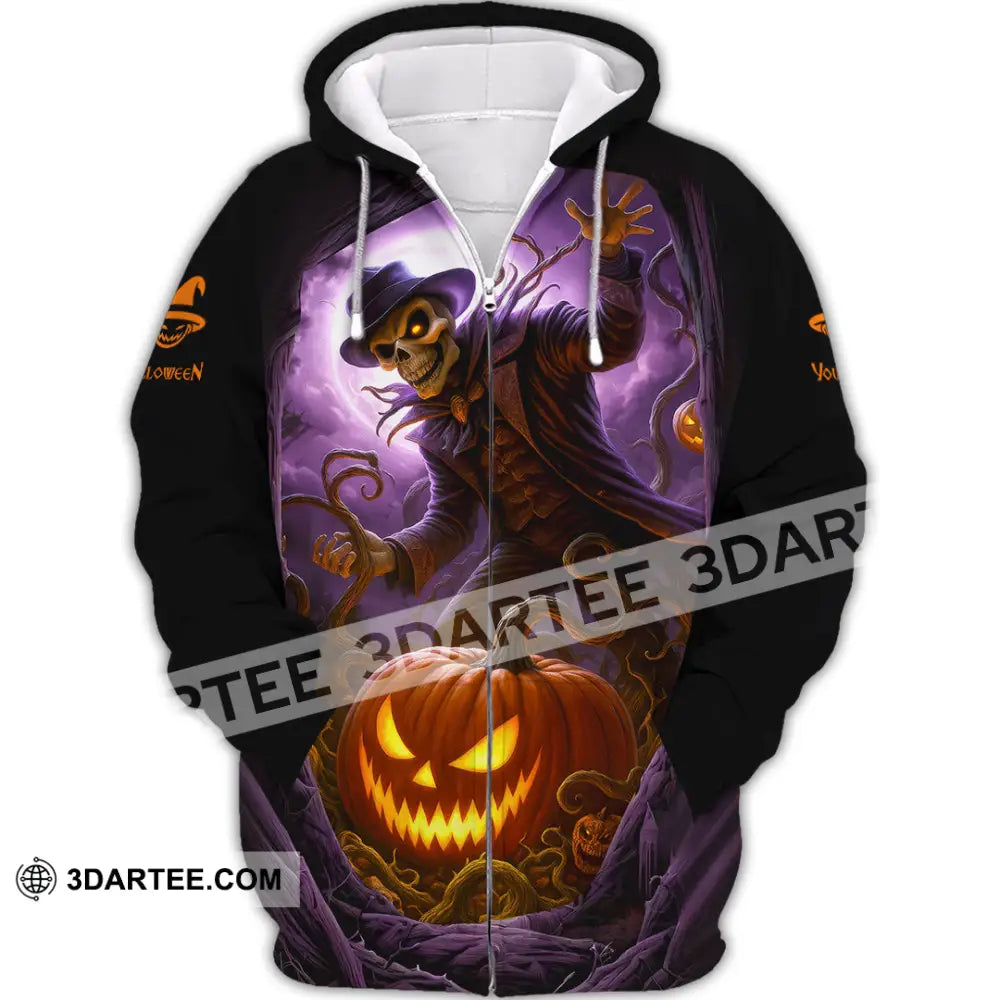 Unisex Shirt - Custom Halloween Design Shirt Zipper Hoodie / S T-shirt